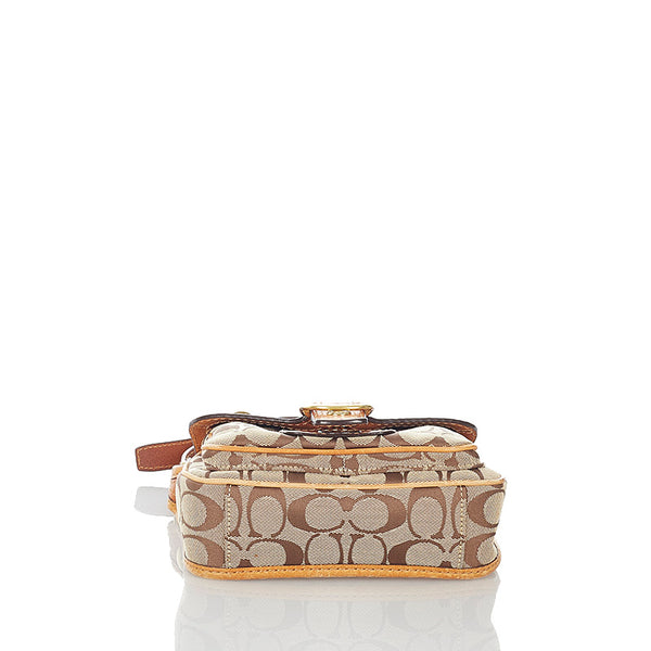 コーチ シグネチャー 11593 キャンバス レザー ショルダーバッグ レディース COACH 【中古】