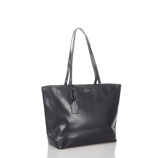 ケイトスペード ブラック レザー トートバッグ レディース Kate Spade 【中古】