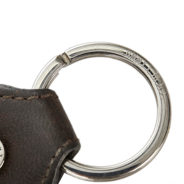 ジミーチュウ スタッズ キーリング ブラウン レザー ユニセックス JIMMY CHOO 【中古】