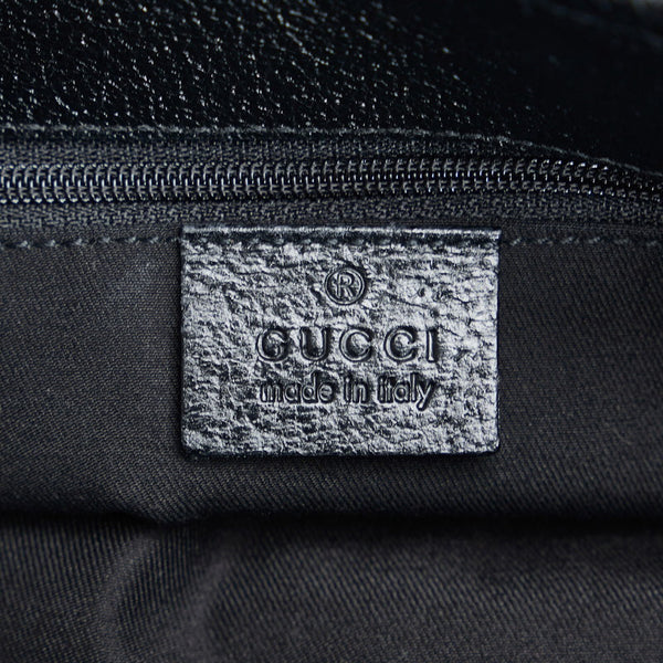 グッチ GGキャンバス ハンドバッグ トートバッグ 120837 ブラック キャンバス レザー レディース GUCCI 【中古】