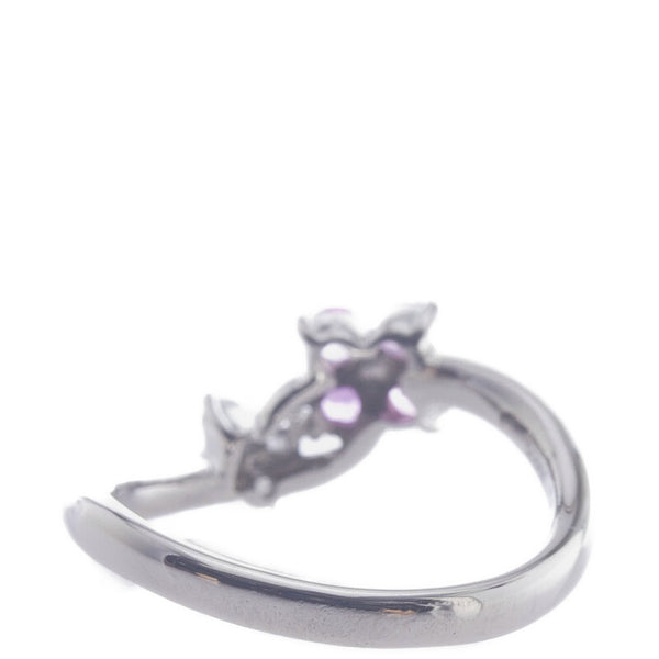 Pt900 プラチナ ピンクサファイア0.24ct ダイヤ0.08ct リング 指輪 レディース 7号 【中古】