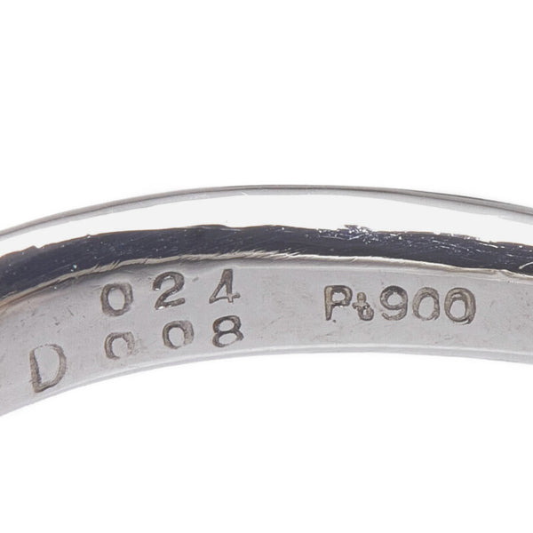 Pt900 プラチナ ピンクサファイア0.24ct ダイヤ0.08ct リング 指輪 レディース 7号 【中古】