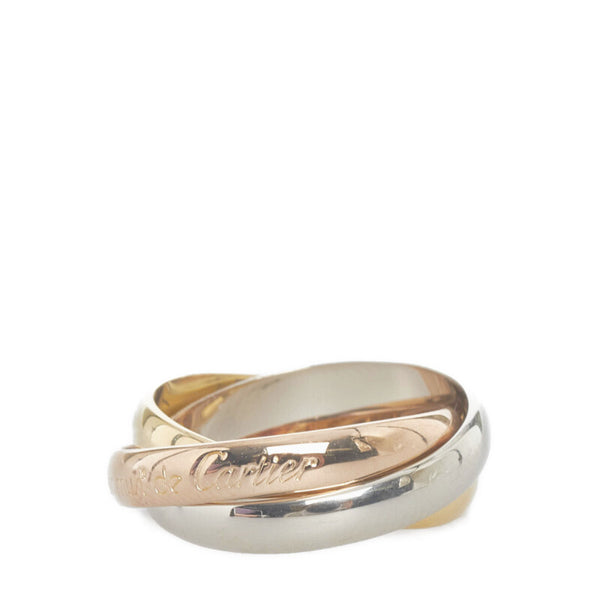 カルティエ トリニティ リング 指輪 K18YG イエローゴールド K18WG ホワイトゴールド K18PG ピンクゴールド レディース CARTIER 【中古】