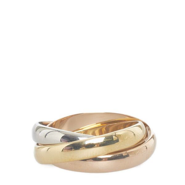 カルティエ トリニティ リング 指輪 K18YG イエローゴールド K18WG ホワイトゴールド K18PG ピンクゴールド レディース CARTIER 【中古】