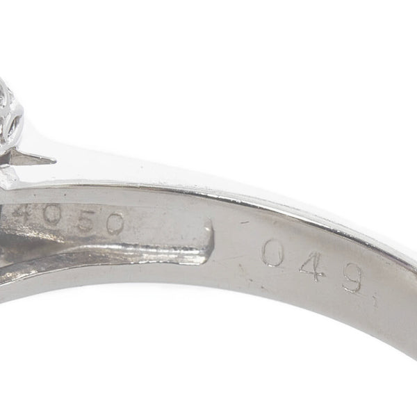 Pt900 プラチナ エメラルド0.31ct ダイヤ0.49ct Pt900　E0.31　D0.49　7.4ｇ リング 指輪 レディース 14.5号 【中古】