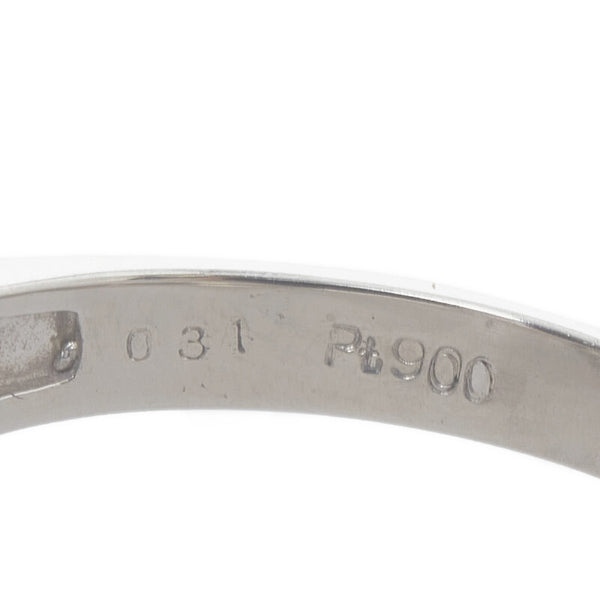 Pt900 プラチナ エメラルド0.31ct ダイヤ0.49ct Pt900　E0.31　D0.49　7.4ｇ リング 指輪 レディース 14.5号 【中古】