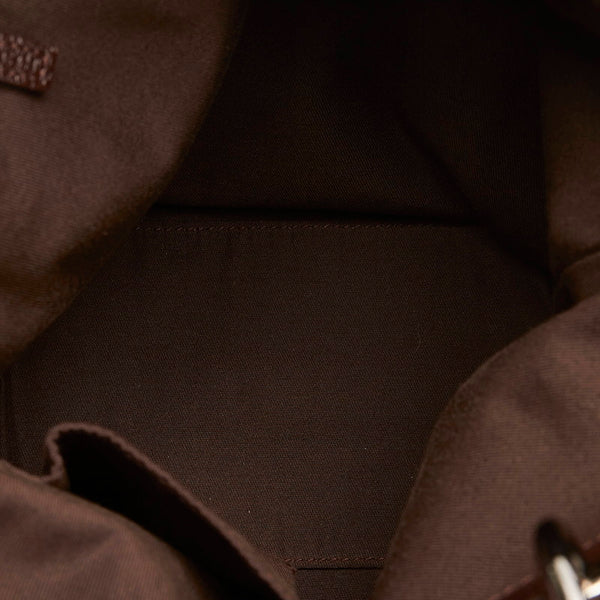 グッチ GGキャンバス トートバッグ 120840 ブラウン キャンバス レザー レディース GUCCI 【中古】