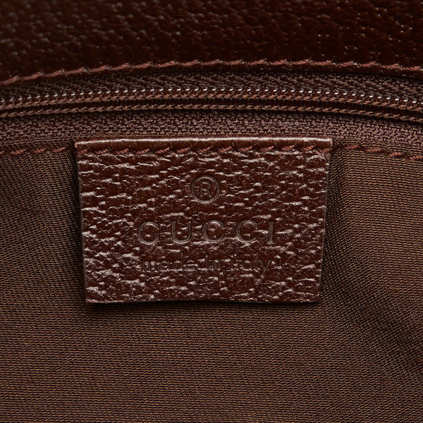 グッチ GGキャンバス トートバッグ 120840 ブラウン キャンバス レザー レディース GUCCI 【中古】