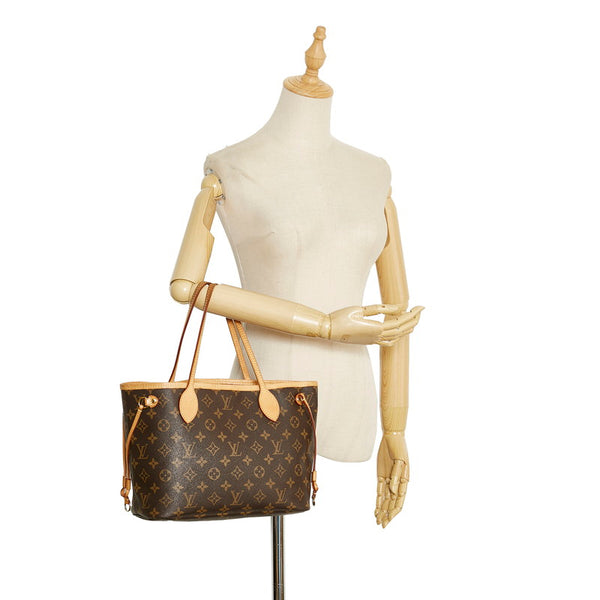 ルイ ヴィトン モノグラム ネヴァーフルPM トートバッグ M41245 ブラウン PVC レザー レディース LOUIS VUITTON 【中古】