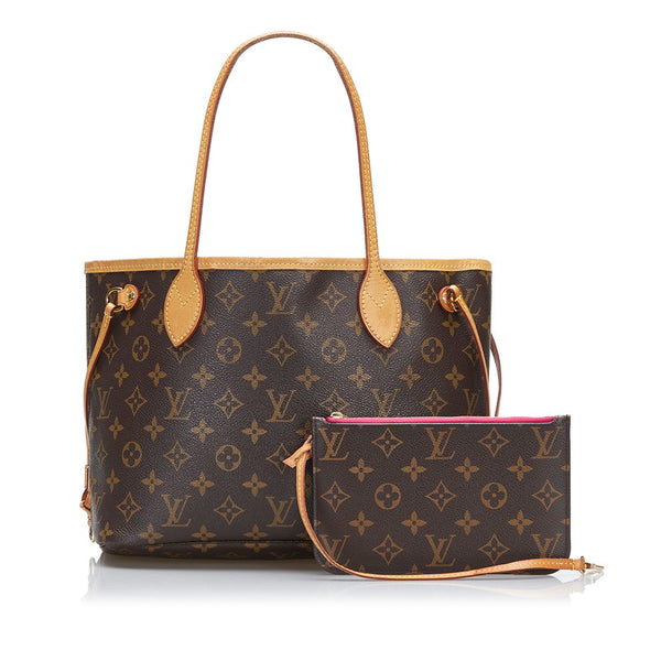 ルイ ヴィトン モノグラム ネヴァーフルPM トートバッグ M41245 ブラウン PVC レザー レディース LOUIS VUITTON 【中古】