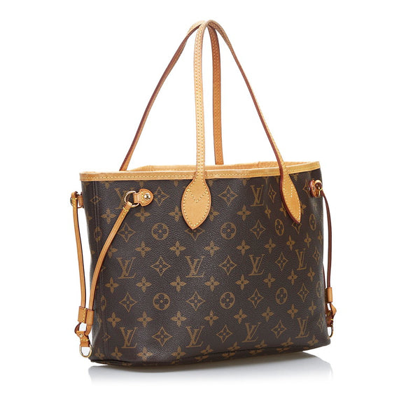 ルイ ヴィトン モノグラム ネヴァーフルPM トートバッグ M41245 ブラウン PVC レザー レディース LOUIS VUITTON 【中古】