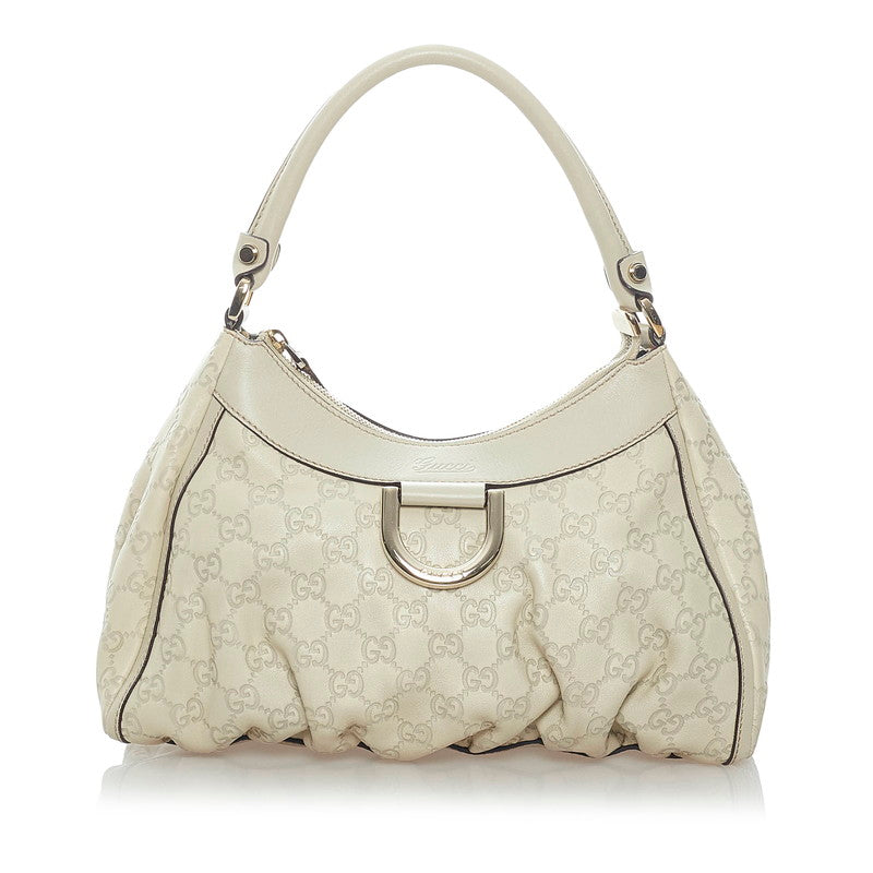 グッチ グッチシマ アビー ワンショルダーバッグ 190525 ホワイト レザー レディース GUCCI 【中古】