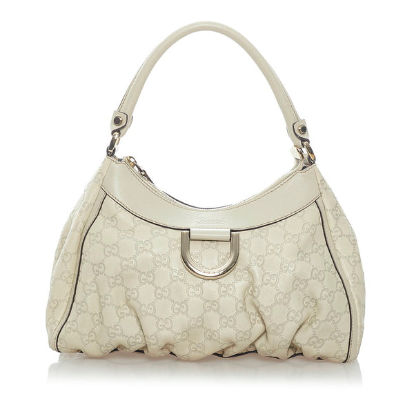 グッチ グッチシマ アビー ワンショルダーバッグ 190525 ホワイト レザー レディース GUCCI 【中古】