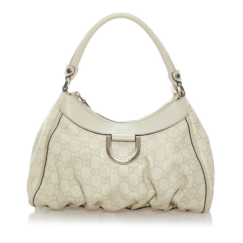 グッチ グッチシマ アビー ワンショルダーバッグ 190525 ホワイト レザー レディース GUCCI 【中古】