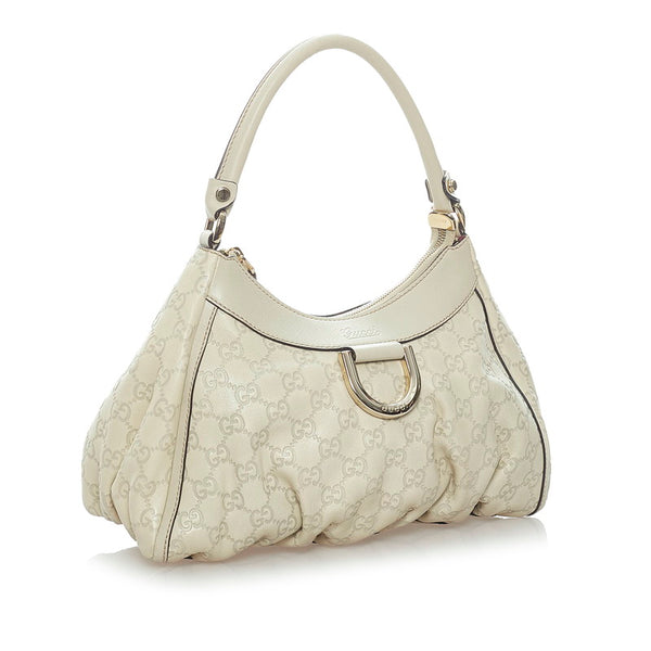 グッチ グッチシマ アビー ワンショルダーバッグ 190525 ホワイト レザー レディース GUCCI 【中古】