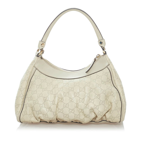 グッチ グッチシマ アビー ワンショルダーバッグ 190525 ホワイト レザー レディース GUCCI 【中古】