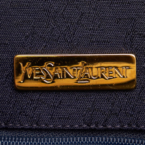 サンローラン 三日月 アイボリー レザー トートバッグ レディース SAINT LAURENT 【中古】