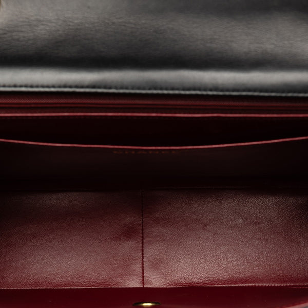 シャネル デカマトラッセ30 ココマーク チェーン 斜め掛け ショルダーバッグ ブラック レザー レディース CHANEL 【中古】