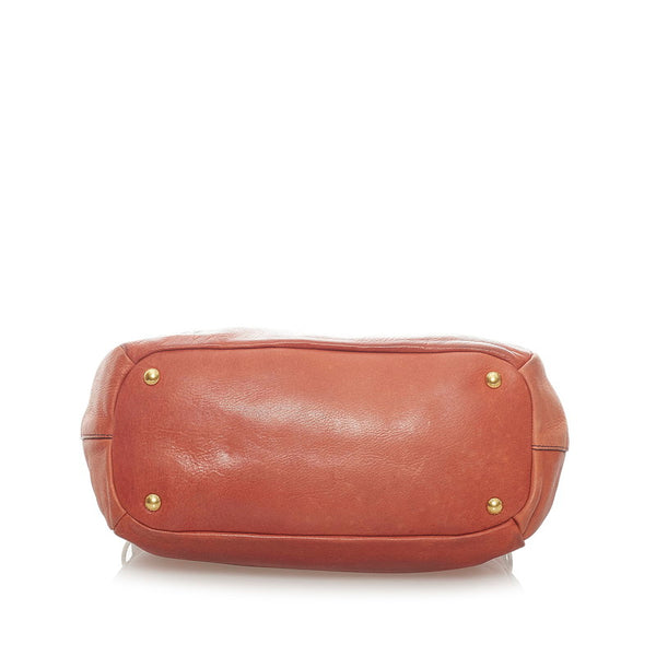 プラダ ハンドバッグ ショルダーバッグ 2WAY ブラウン レザー レディース PRADA 【中古】