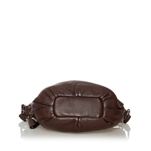 セリーヌ ワンショルダー ブラウン レザー レディース CELINE 【中古】