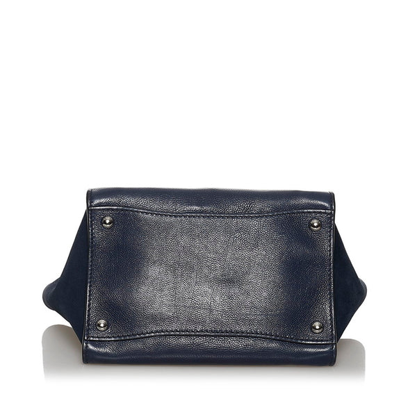プラダ ネイビー レザー ハンドバッグ ショルダーバッグ 2WAY レディース PRADA 【中古】