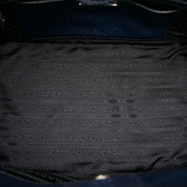プラダ ネイビー レザー ハンドバッグ ショルダーバッグ 2WAY レディース PRADA 【中古】