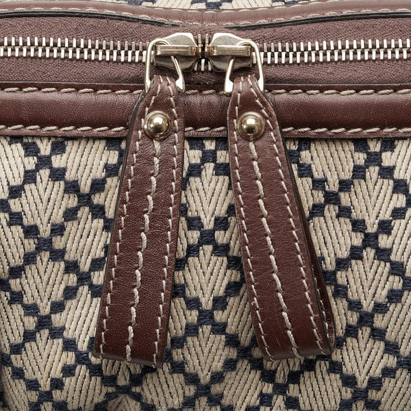 グッチ ディアマンテ スーキー ハンドバッグ 247902 ベージュ ブラウン キャンバス レザー レディース GUCCI 【中古】