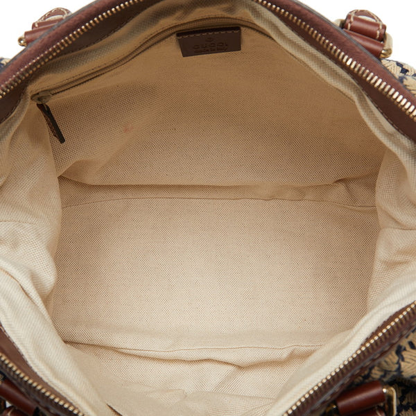 グッチ ディアマンテ スーキー ハンドバッグ 247902 ベージュ ブラウン キャンバス レザー レディース GUCCI 【中古】