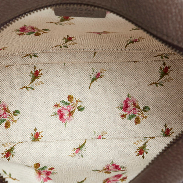 グッチ GGスプリーム キャットヘッド 斜め掛け ショルダーバッグ 476466 ベージュ ブラウン PVC レザー レディース GUCCI 【中古】