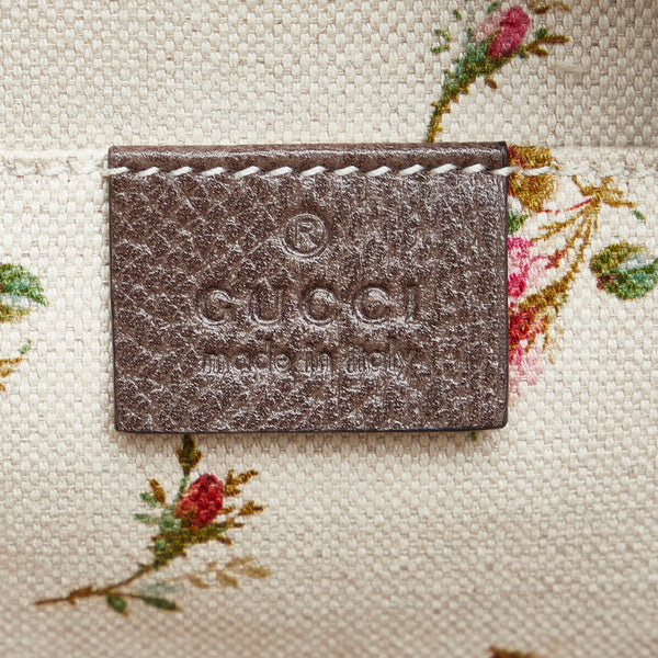 グッチ GGスプリーム キャットヘッド 斜め掛け ショルダーバッグ 476466 ベージュ ブラウン PVC レザー レディース GUCCI 【中古】