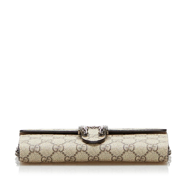 グッチ GGスプリーム ディオニュソス チェーンウォレット 404141 ベージュ PVC レザー レディース GUCCI 【中古】