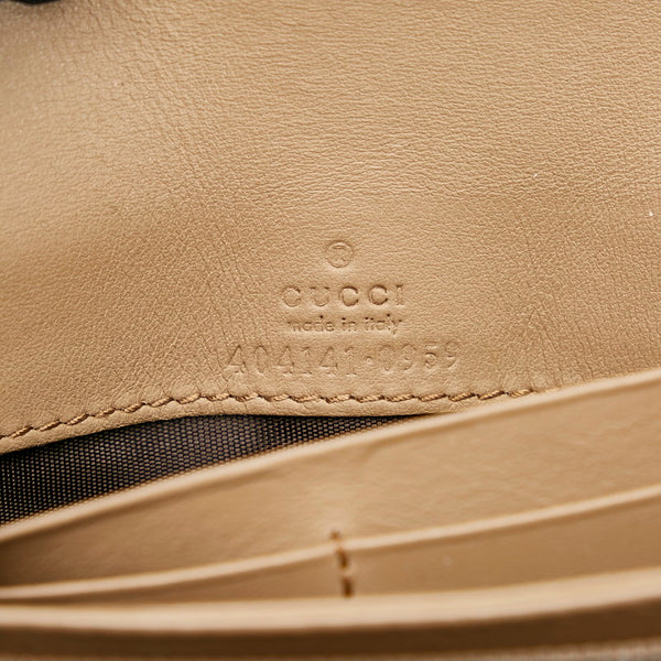 グッチ GGスプリーム ディオニュソス チェーンウォレット 404141 ベージュ PVC レザー レディース GUCCI 【中古】