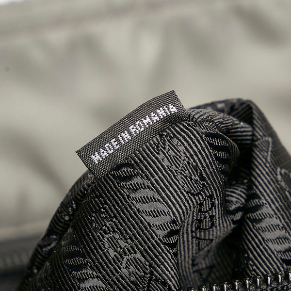 プラダ キルティングトート トートバッグ グレー ゴールド ナイロン レザー レディース PRADA 【中古】