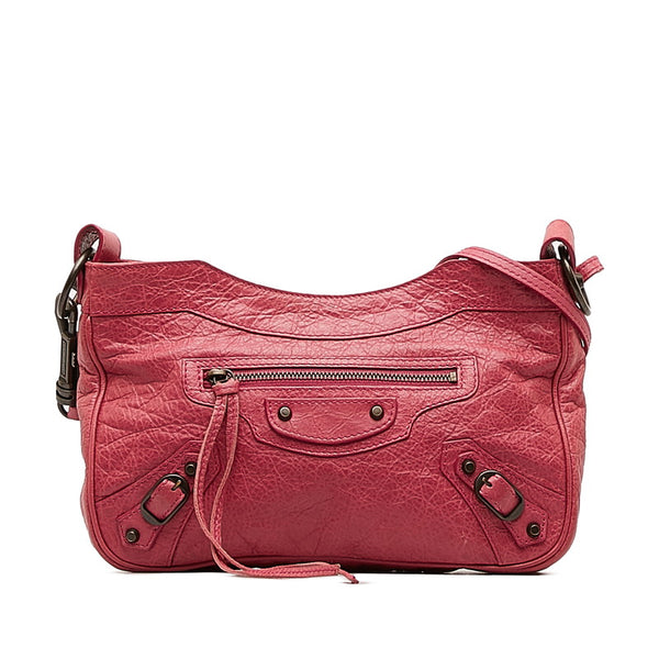 バレンシアガ シティ 斜め掛け ショルダーバッグ 242803 ピンク レザー レディース BALENCIAGA 【中古】