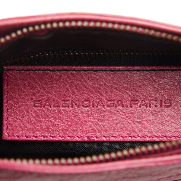 バレンシアガ シティ 斜め掛け ショルダーバッグ 242803 ピンク レザー レディース BALENCIAGA 【中古】