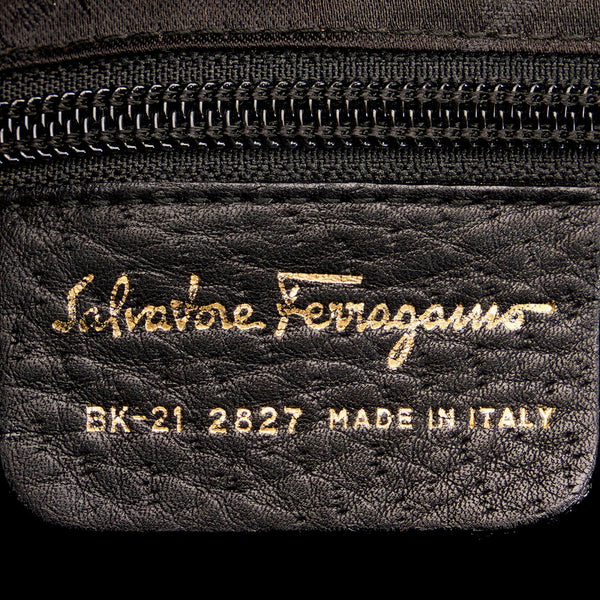 サルヴァトーレフェラガモ ガンチーニ トートバッグ ブラウン レザー レディース Salvatore Ferragamo 【中古】