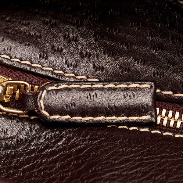 サルヴァトーレフェラガモ ガンチーニ トートバッグ ブラウン レザー レディース Salvatore Ferragamo 【中古】