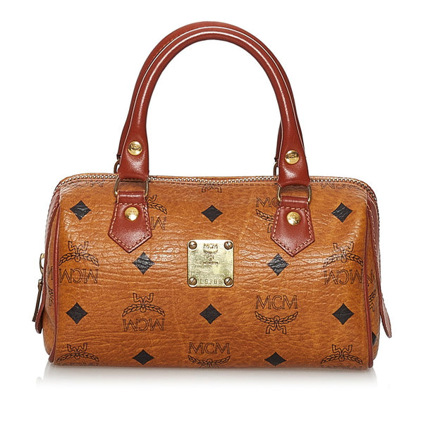 エム シー エム ヴィセトス ミニハンドバッグ ブラウン レザー レディース MCM 【中古】