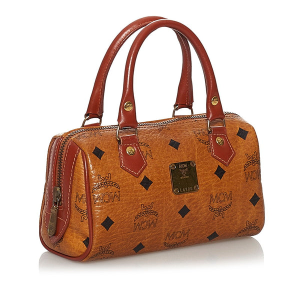 エム シー エム ヴィセトス ミニハンドバッグ ブラウン レザー レディース MCM 【中古】