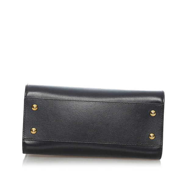 サンローラン ベイビーカバス ブラック レザー ハンドバッグ ショルダーバッグ ２WAY レディース SAINT LAURENT 【中古】