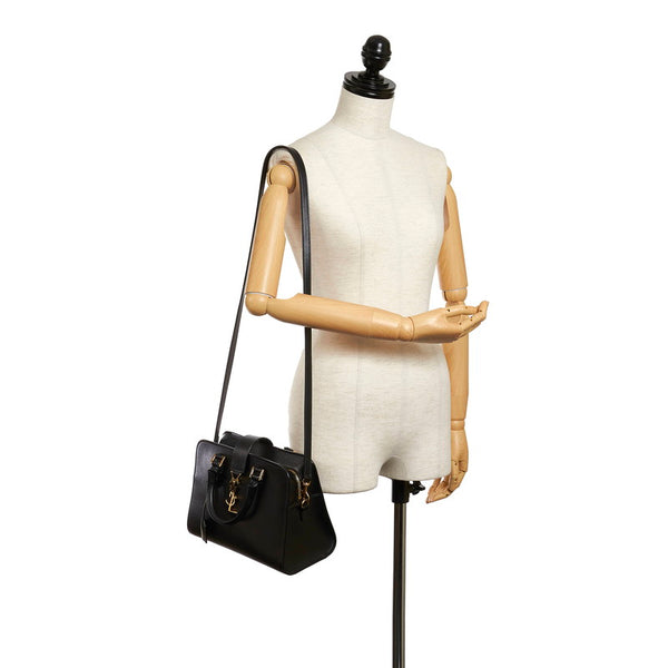 サンローラン ベイビーカバス ブラック レザー ハンドバッグ ショルダーバッグ ２WAY レディース SAINT LAURENT 【中古】