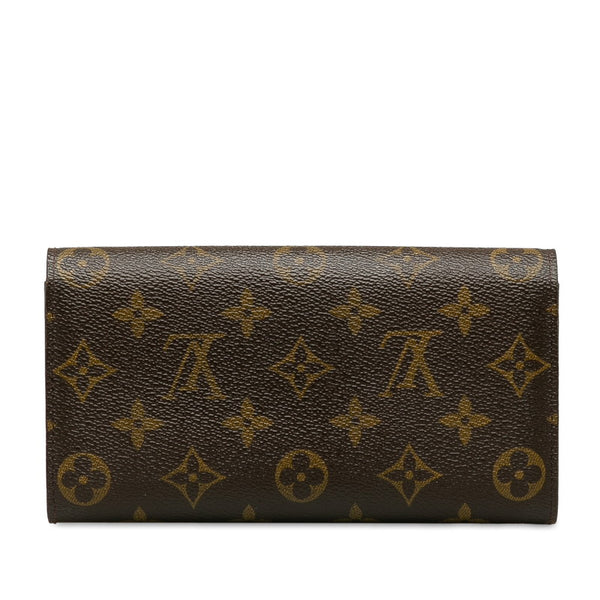 ルイ ヴィトン モノグラム ポシェット ポルト モネ クレディ 長財布 M61726 ブラウン PVC レザー レディース LOUIS VUITTON 【中古】