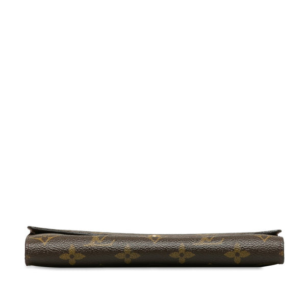 ルイ ヴィトン モノグラム ポシェット ポルト モネ クレディ 長財布 M61726 ブラウン PVC レザー レディース LOUIS VUITTON 【中古】