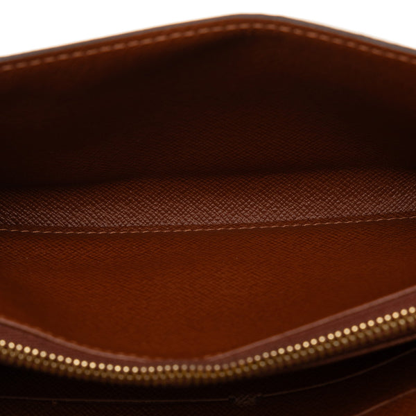 ルイ ヴィトン モノグラム ポシェット ポルト モネ クレディ 長財布 M61726 ブラウン PVC レザー レディース LOUIS VUITTON 【中古】