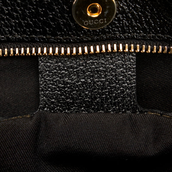 グッチ GGキャンバス ハンドバッグ トートバッグ 492783 ブラック キャンバス レザー レディース GUCCI 【中古】