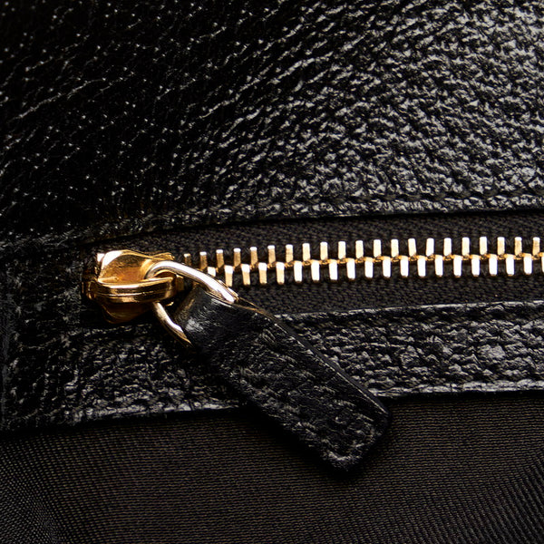 グッチ GGキャンバス ハンドバッグ トートバッグ 492783 ブラック キャンバス レザー レディース GUCCI 【中古】