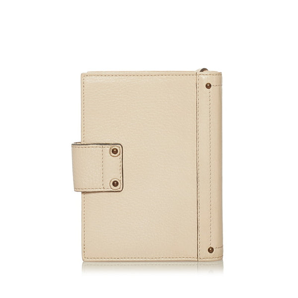 クロエ パディントン 手帳カバー システム手帳 ミニ6穴 アイボリー レザー レディース Chloe 【中古】