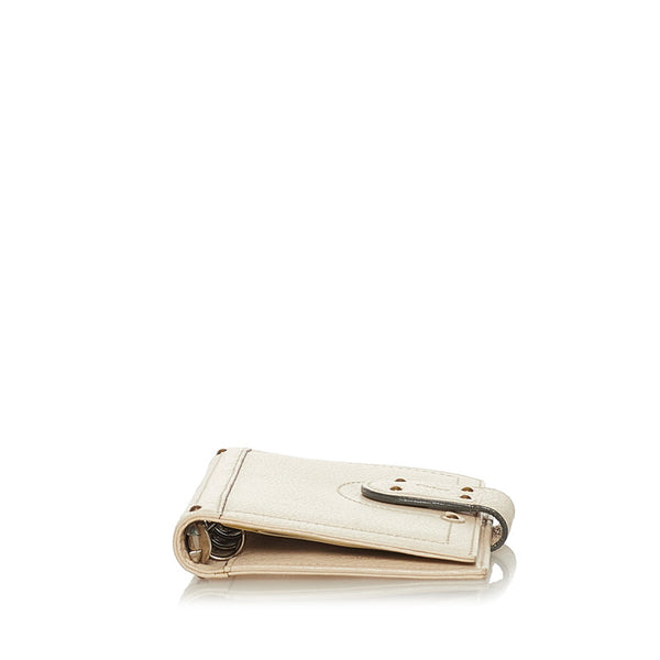 クロエ パディントン 手帳カバー システム手帳 ミニ6穴 アイボリー レザー レディース Chloe 【中古】