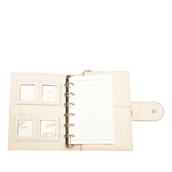 クロエ パディントン 手帳カバー システム手帳 ミニ6穴 アイボリー レザー レディース Chloe 【中古】