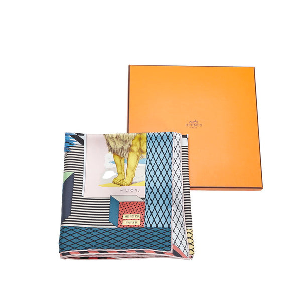 エルメス カレ90 GRAND THEATRE NOUVE グラン テアトル ヌーヴォー スカーフ マルチカラー シルク レディース HERMES 【中古】